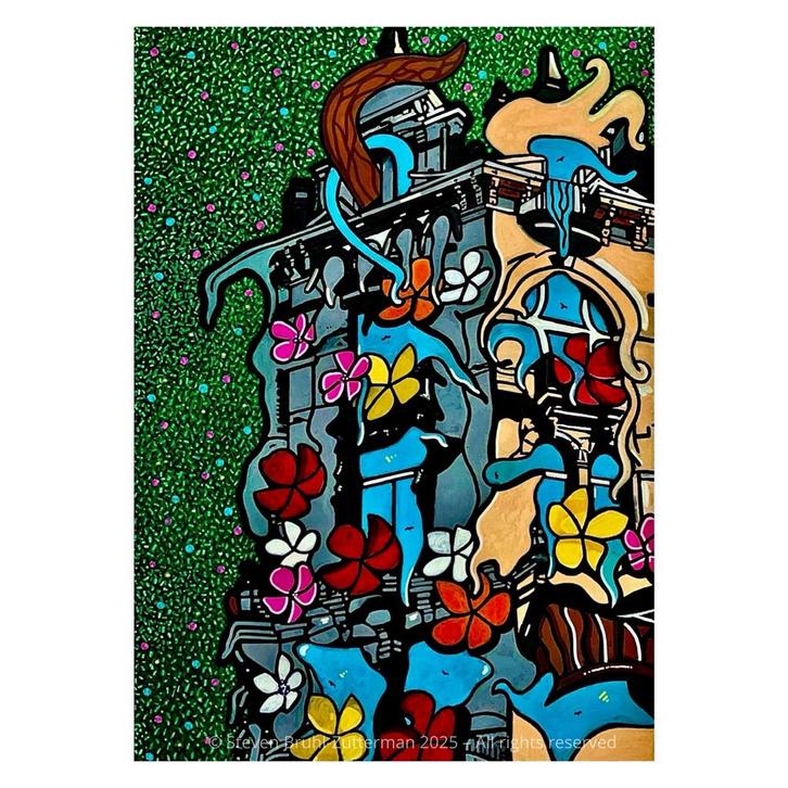 Peinture originale de la chocolaterie Marcolini - Acrylique, Antiek en Kunst, Kunst | Schilderijen | Modern, Ophalen of Verzenden