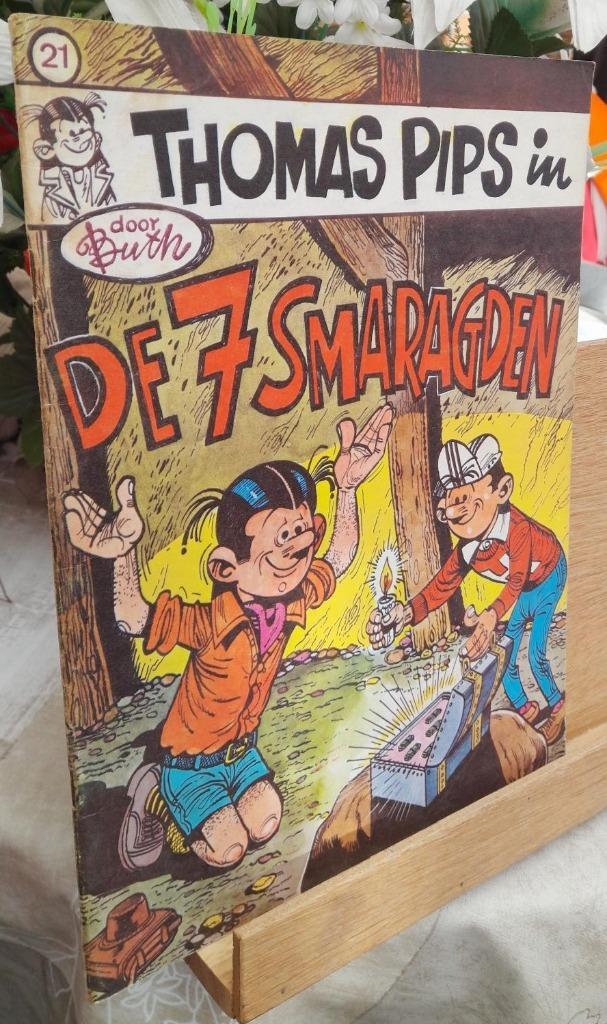 thomas pips nr 21  de 7 smaragden , Boeken, Stripverhalen, Zo goed als nieuw, Eén stripboek, Ophalen of Verzenden