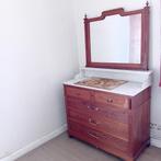 buffetkastje met spiegel en marmeren blad, Antiek en Kunst, Ophalen