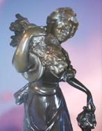 groot bronzen beeld moeder met kind, getekend, Ophalen of Verzenden