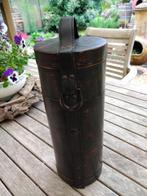 Leuk houten brocante rond koffertje, Antiek en Kunst, Ophalen of Verzenden