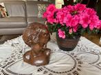 Art Deco buste / kinder hoofdje vol hout, Antiek en Kunst, Ophalen of Verzenden