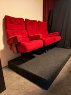 3 bioscoop stoelen met plateau, Enlèvement, Utilisé, Trois personnes