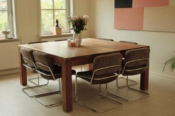 Table en bois massif — 170x170 cm, Enlèvement, Comme neuf