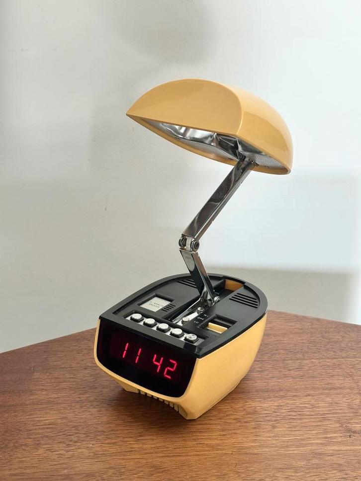Rare Lampe réveil space age TIMCO 1970, Antiek en Kunst, Antiek | Verlichting, Ophalen