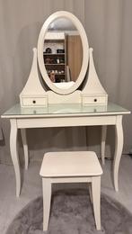 Ikea make-up tafel hemnes met kruk, Huis en Inrichting, Tafels | Kaptafels, Ophalen, Nieuw