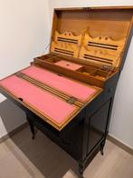 Secretaire, zwart gelakt hout, Victoriaans, ca. 1850, Antiek en Kunst, Ophalen