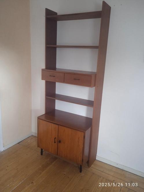 Wandsysteem kast Simpla Lux Nederland, jaren 60, Huis en Inrichting, Kasten | Wandmeubels, Zo goed als nieuw, 200 cm of meer, Minder dan 150 cm