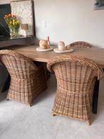 6 rieten stoelen, Huis en Inrichting, Ophalen, Overige kleuren, Riet of Rotan, Zo goed als nieuw