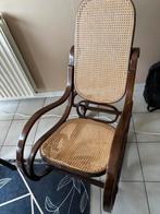 Vintage Schommelstoel van Hout en Rotan, Huis en Inrichting, Ophalen, Hout