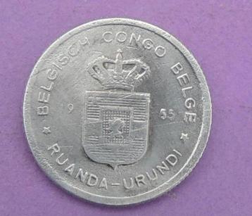 1955 50 centimes Congo belge, Timbres & Monnaies, Envoi, Métal, Monnaie en vrac