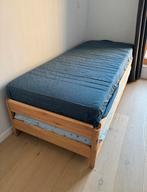 Ikea-bed, wordt dubbel met matras, Huis en Inrichting, Slaapkamer | Bedden, Ophalen, 90 cm, Beige, Tweepersoons