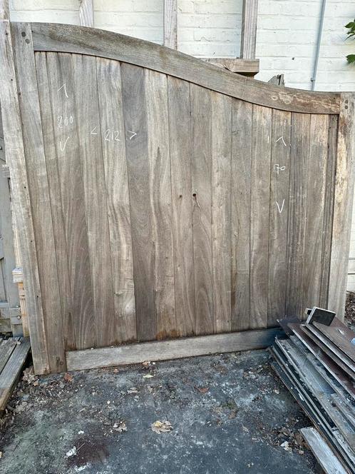 Hardhouten poort padouk, Tuin en Terras, Tuinpoorten, Gebruikt, Ophalen