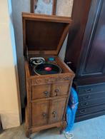 Autentieke antieke platenspelers, opdraaibaar met zwengel., Antiek en Kunst, Ophalen