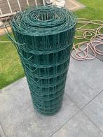 Geplastificeerde draad +/- 30m 120cm hoog mazen 5 x 10 cm, Tuin en Terras, Ophalen, Gebruikt, 20 meter of meer, Raster