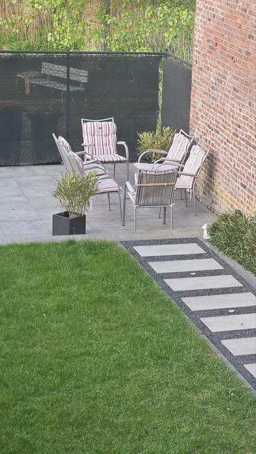 Tuinstoelen (stapelbaar) (6 stuks), Tuin en Terras, Tuinstoelen, Gebruikt, Metaal, Stapelbaar, Ophalen