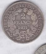 Franse munteenheid: 2 frank 1871 K, Ophalen of Verzenden, Frankrijk, Losse munt, Zilver