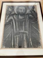 Servaes Albert Christus houtskooltekening, Antiek en Kunst, Ophalen