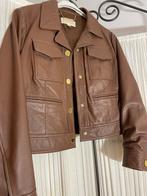 Michael Kors leren vest-100% lamsleer-Gouden knopen-Maat L, Kleding | Dames, Ophalen of Verzenden, Maat 42/44 (L), Bruin