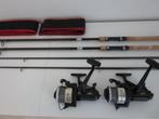 2 karperhengels 12ft 1.75lbs + 2 shimano 4500 molens, Watersport en Boten, Ophalen, Zo goed als nieuw, Overige typen