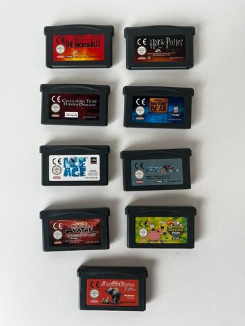 9 jeux GBA + étui de protection