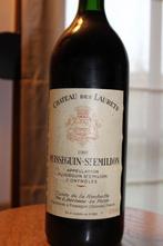 Château les Laurets 1989 Magnum Puisguin St Emilion, Verzamelen, Rode wijn, Frankrijk, Vol, Zo goed als nieuw