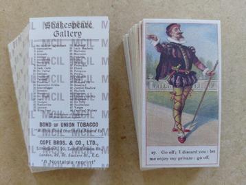 Shakespeare Gallery complete set 50 chromos REPRO 1989 beschikbaar voor biedingen
