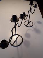 2 chandeliers décoratifs en métal patiné, Noir, 25 à 50 cm, Chandelier, Enlèvement