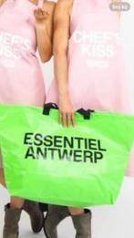 ESSENTIEL fluogroene shopping bag plastic, Handtassen en Accessoires, Tassen | Damestassen, Verzenden, Nieuw, Groen, Shopper