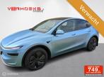Tesla Model Y RWD in Glacier Blue – 4.500 km, trekhaak, Auto's, Tesla, Achterwielaandrijving, Zwart, Blauw, Leder