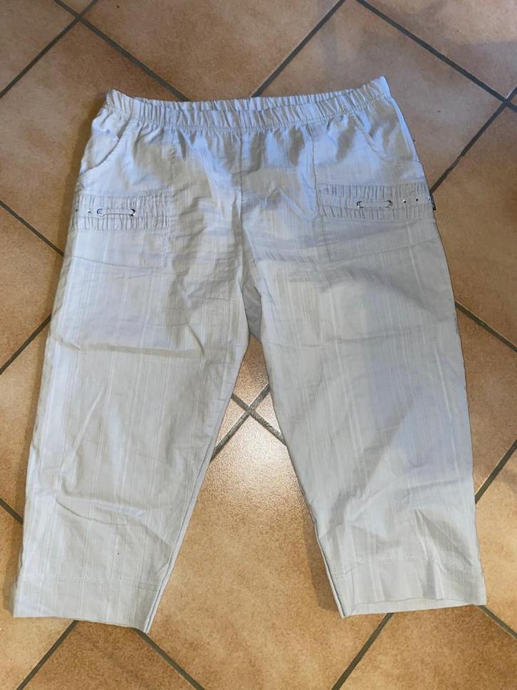 Isabelle broek Corsaire beige greige licht katoen Uist st, Kleding | Dames, Broeken en Pantalons, Gedragen, Maat 46/48 (XL) of groter