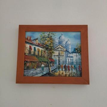 Handgeschilderd canvas van Montmartre. Burnett  beschikbaar voor biedingen