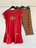 Slaapkleedje rood met gestreepte broek - Woody - 10 jaar, Kinderen en Baby's, Nacht- of Onderkleding, Gebruikt, Meisje, Ophalen of Verzenden