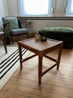 Vintage rotan bijzettafeltje, Huis en Inrichting, Tafels | Salontafels, Ophalen, Minder dan 50 cm, Gebruikt, Vintage