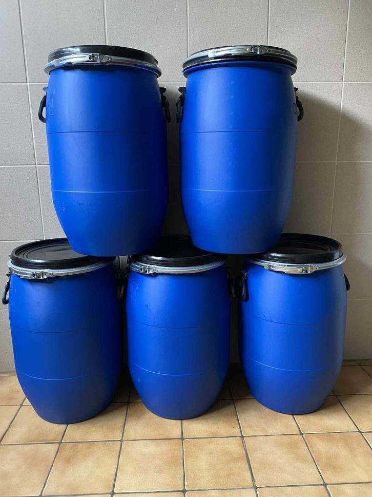 Laatste weken, voedertonnen 60 liter ! (als nieuw), Dieren en Toebehoren, Pluimvee