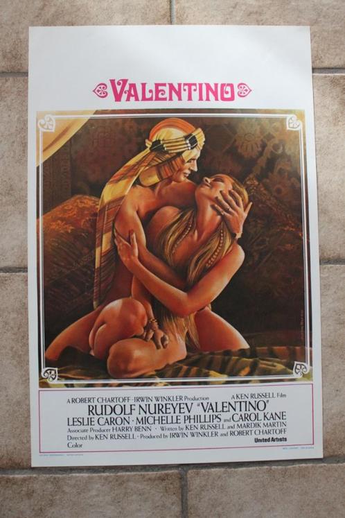 filmaffiche Valentino 1977 filmposter, Verzamelen, Posters, Zo goed als nieuw, Film en Tv, A1 t/m A3, Rechthoekig Staand, Ophalen of Verzenden