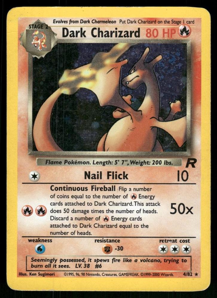 Dark Charizard 4/82 - Team Rocket (Good), Hobby en Vrije tijd, Verzamelkaartspellen | Pokémon, Gebruikt, Verzenden