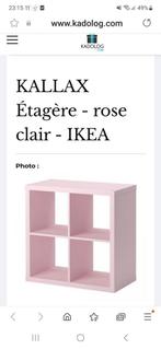 Étagère Kallax ikea rose clair, Enfants & Bébés, Chambre d'enfant | Commodes & Armoires, Enlèvement, Utilisé, Armoire, Moins de 50 cm