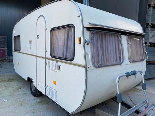 Prachtige retro Tabbert oldtimer caravan 1974, Caravans en Kamperen, Caravans, Particulier, tot en met 4, 750 - 1000 kg, Treinzit