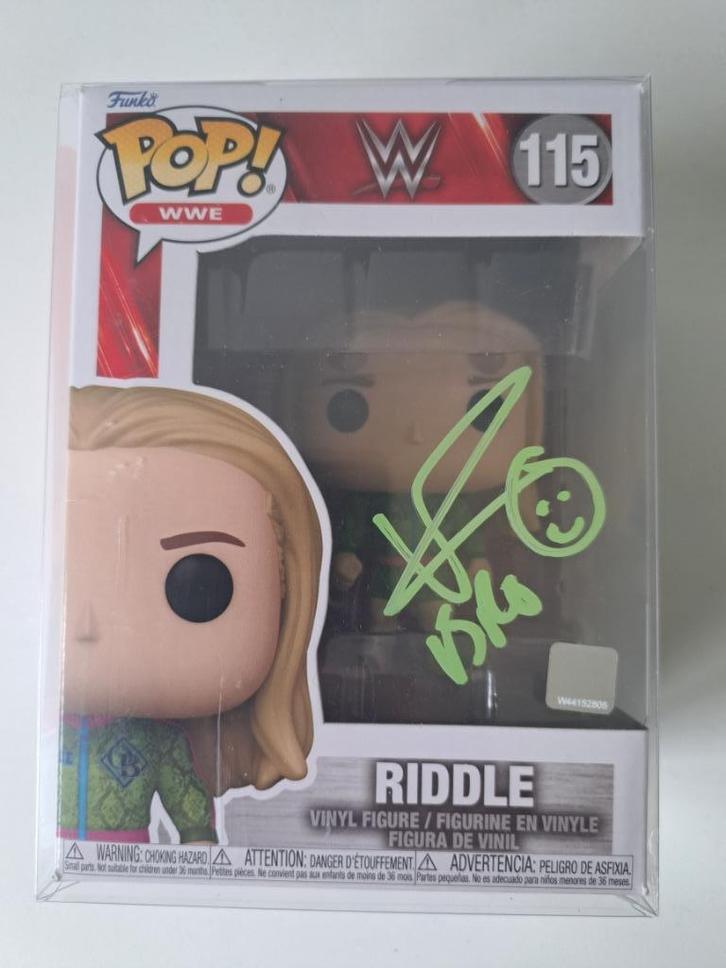 Matt Riddle Signed WWE Funko Pop Figure #115 JSA COA, Verzamelen, Poppetjes en Figuurtjes, Nieuw, Ophalen