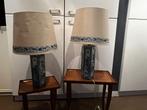 Twee vintage tafellampen met Chinese print, Antiquités & Art, Antiquités | Éclairage, Enlèvement
