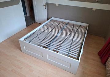 Brimnes bed 180x200 cm IKEA wit boxspring met 4 laden beschikbaar voor biedingen