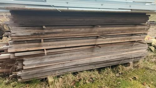 Gevel Planken hard hout - padouk + fassade zwarte doek, Doe-het-zelf en Bouw, Hout en Planken, Ophalen