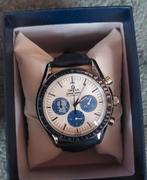 Zgan omega speedmaster proffesion werkende Chonograaf, Handtassen en Accessoires, Horloges | Heren, Leer, Staal, Polshorloge, Ophalen of Verzenden