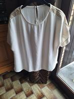 Wit beige t shirt maat 44, Kleding | Dames, Ophalen of Verzenden, Zo goed als nieuw, Maat 42/44 (L), Wit