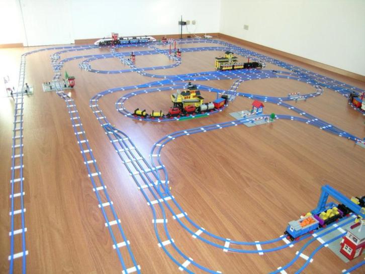 LEGO 4.5v tracks cross + switch + straigt + curved 154 155, Kinderen en Baby's, Speelgoed | Duplo en Lego, Zo goed als nieuw, Lego