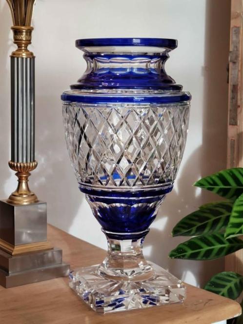 Grand vase Jupiter P.U (pièce unique) - Val Saint Lambert, Antiek en Kunst, Antiek | Glaswerk en Kristal, Ophalen of Verzenden