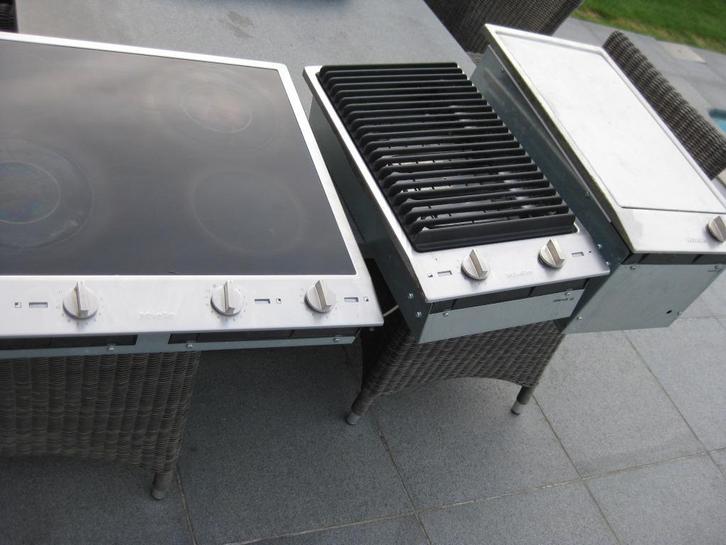 Miele Proline Grill Fritex Kookplaat, Elektronische apparatuur, Kookplaten, Gebruikt, Inbouw, Elektrisch, 4 kookzones, Ophalen