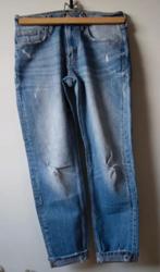 Jeans délavé, W27 (confection 34) ou plus petit, Zara, Bleu, Porté
