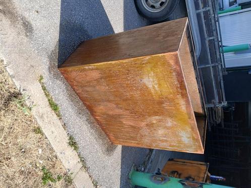 Bac à fleur acier corten, Tuin en Terras, Bloembakken en Plantenbakken, Nieuw, Metaal, Binnen, 60 cm of meer, 100 cm of meer, Rechthoekig